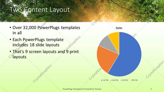 Two Content presentation slide layout