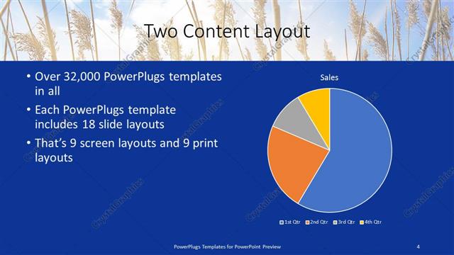 Two Content presentation slide layout