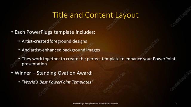 Title and Content presentation slide layout