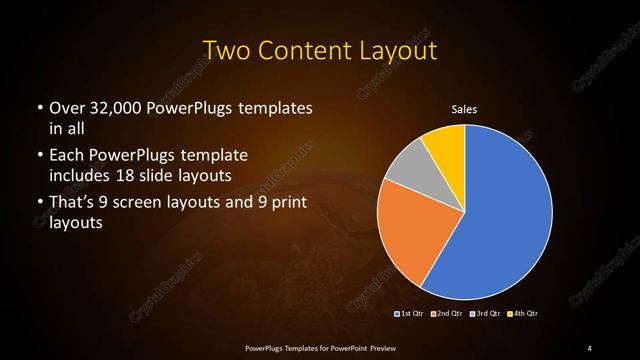 Two Content presentation slide layout