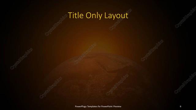 Title Only presentation slide layout
