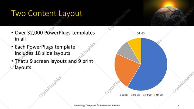 Two Content presentation slide layout