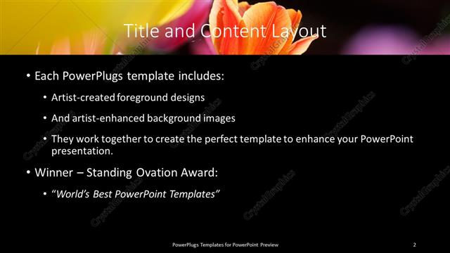 Title and Content presentation slide layout