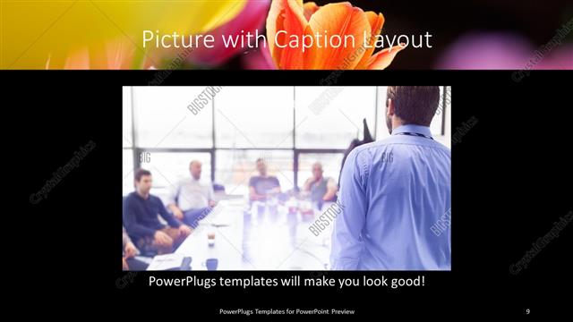 Picture with Caption presentation slide layout