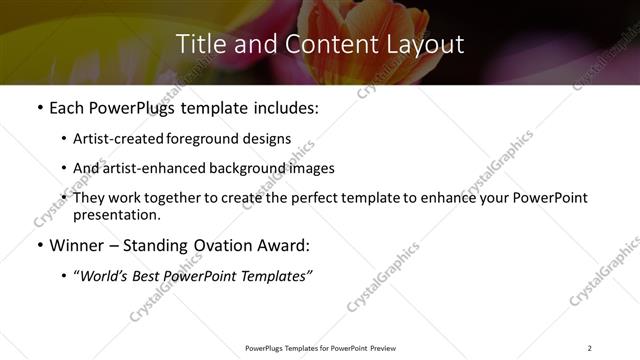 Title and Content presentation slide layout