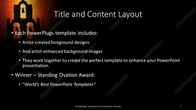Title and Content presentation slide layout