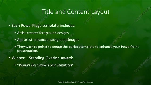 Title and Content presentation slide layout