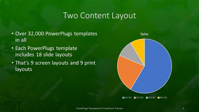 Two Content presentation slide layout