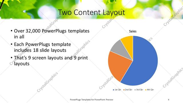 Two Content presentation slide layout