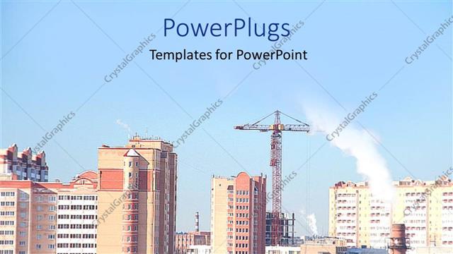  Presentation with city buildings - A sunny view of a lot of high buildings on?