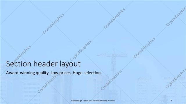 Section Header presentation slide layout