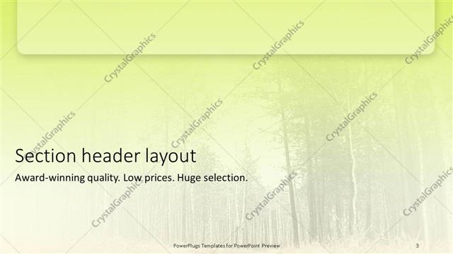 Section Header presentation slide layout