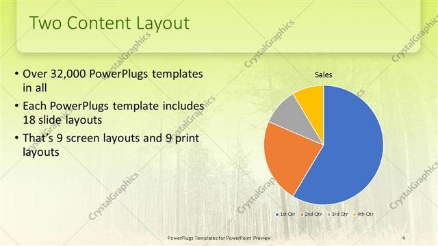 Two Content presentation slide layout