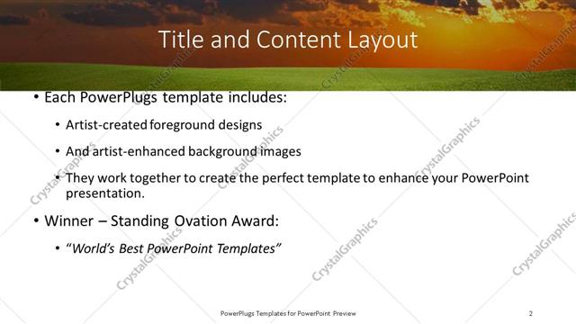 Title and Content presentation slide layout
