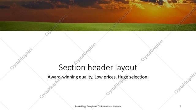 Section Header presentation slide layout
