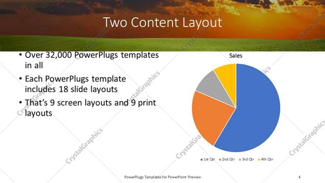 Two Content presentation slide layout