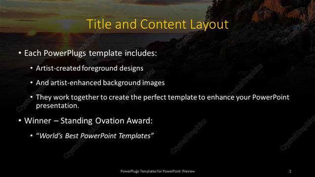 Title and Content presentation slide layout