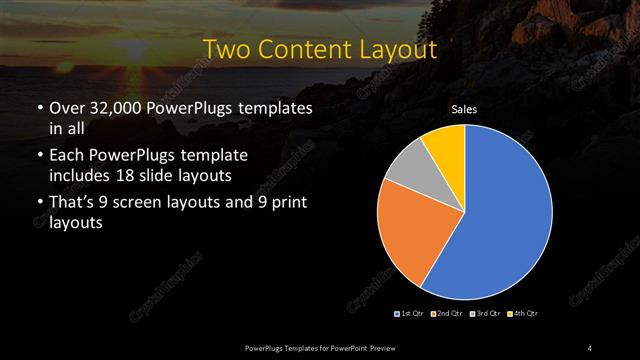 Two Content presentation slide layout
