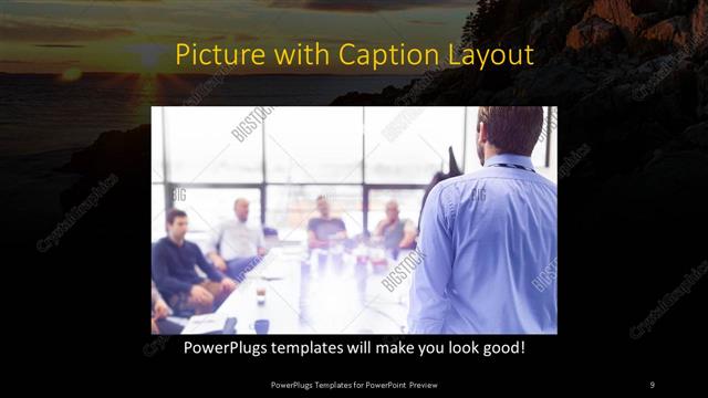 Picture with Caption presentation slide layout