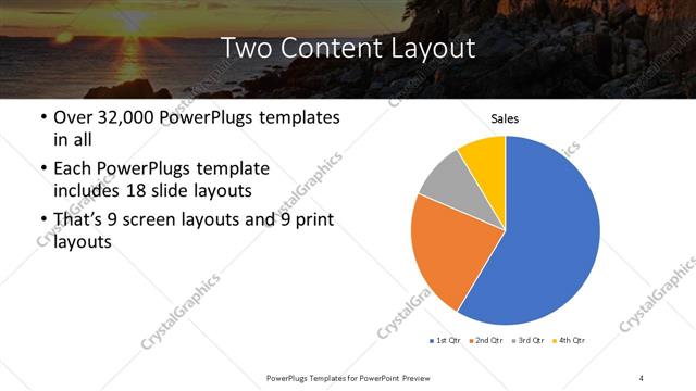 Two Content presentation slide layout