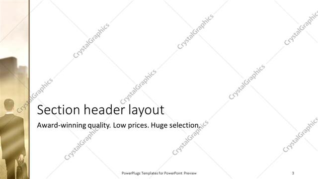 Section Header presentation slide layout