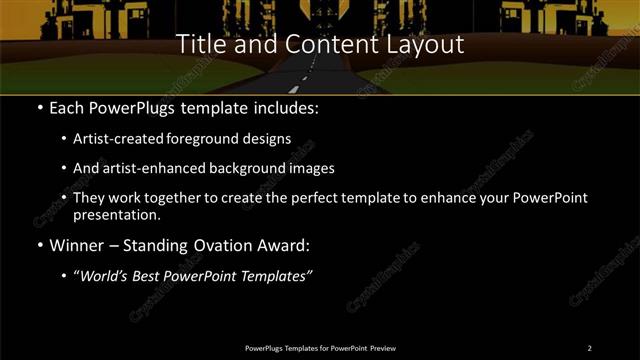 Title and Content presentation slide layout