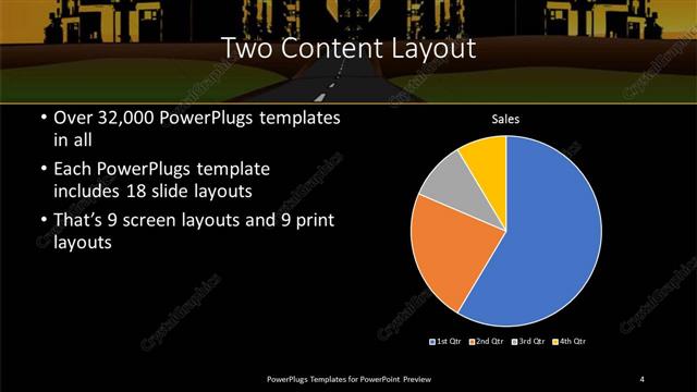 Two Content presentation slide layout