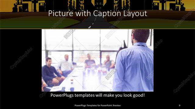 Picture with Caption presentation slide layout