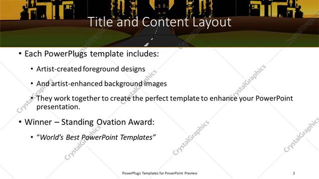 Title and Content presentation slide layout