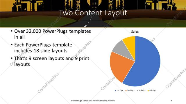 Two Content presentation slide layout