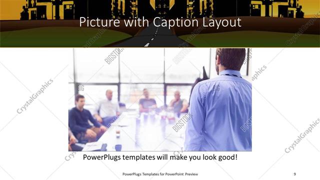 Picture with Caption presentation slide layout