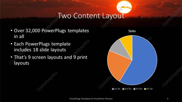 Two Content presentation slide layout