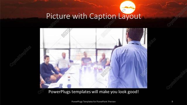Picture with Caption presentation slide layout