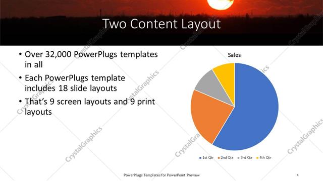 Two Content presentation slide layout