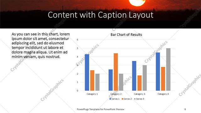 Content with Caption presentation slide layout