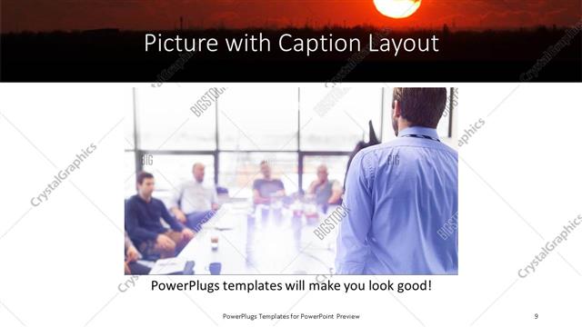 Picture with Caption presentation slide layout