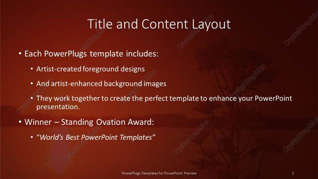 Title and Content presentation slide layout