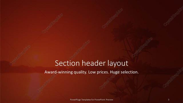 Section Header presentation slide layout