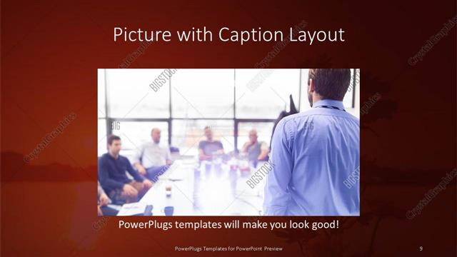 Picture with Caption presentation slide layout