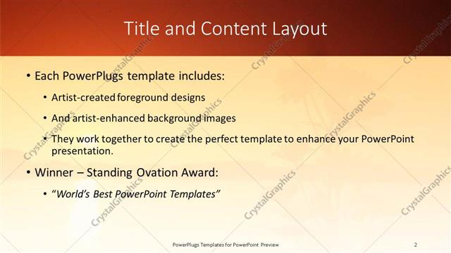 Title and Content presentation slide layout