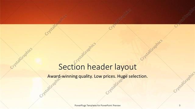 Section Header presentation slide layout