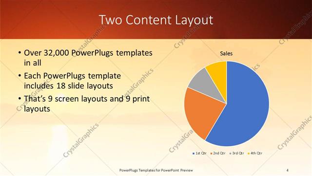 Two Content presentation slide layout