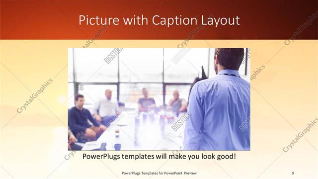 Picture with Caption presentation slide layout