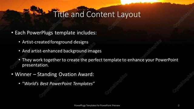 Title and Content presentation slide layout