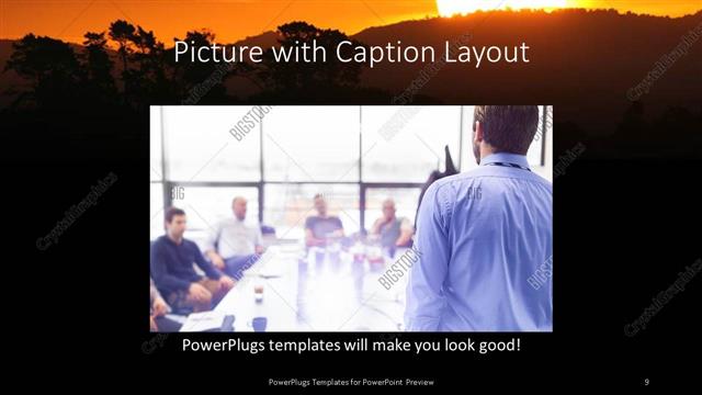 Picture with Caption presentation slide layout