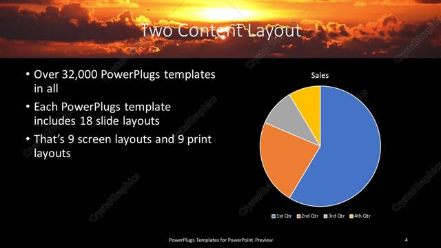 Two Content presentation slide layout