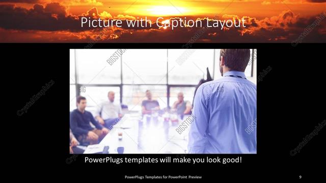Picture with Caption presentation slide layout