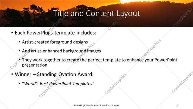 Title and Content presentation slide layout