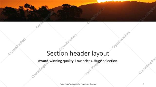 Section Header presentation slide layout