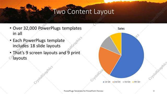 Two Content presentation slide layout